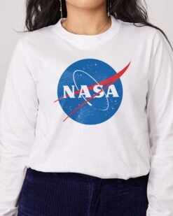 NASA Meatball Long Sleeve -Threadheads Clothing White LongSleeveFront 8dd68e56 c968 4b6f 928e 02da4c0357f5