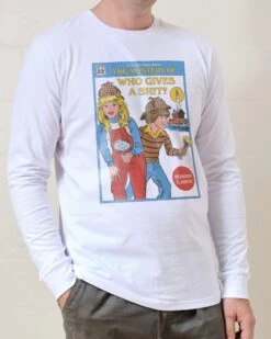 The Mystery Of Who Gives A Sh-t Long Sleeve -Threadheads Clothing White LongSleeveFront fb0e4eef cb6c 4186 a701 d41b4a6602eb