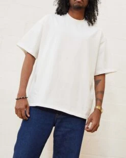 Oversized Tee 4 Pack: Black, Charcoal, Natural, White -Threadheads Clothing White Oversized3 589ff614 d251 4718 a28e 68de2fe10b9c