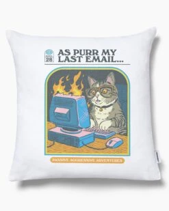 As Purr My Last Email Cushion