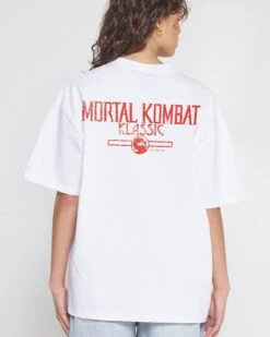 Mortal Kombat Banner Oversized Tee -Threadheads Clothing WhiteOversized Close Up Back 4c29491b 6aea 469e 9197 85b28bb22a33