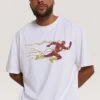 DC The Flash Oversized Tee -Threadheads Clothing WhiteOversized Close Up Front 1