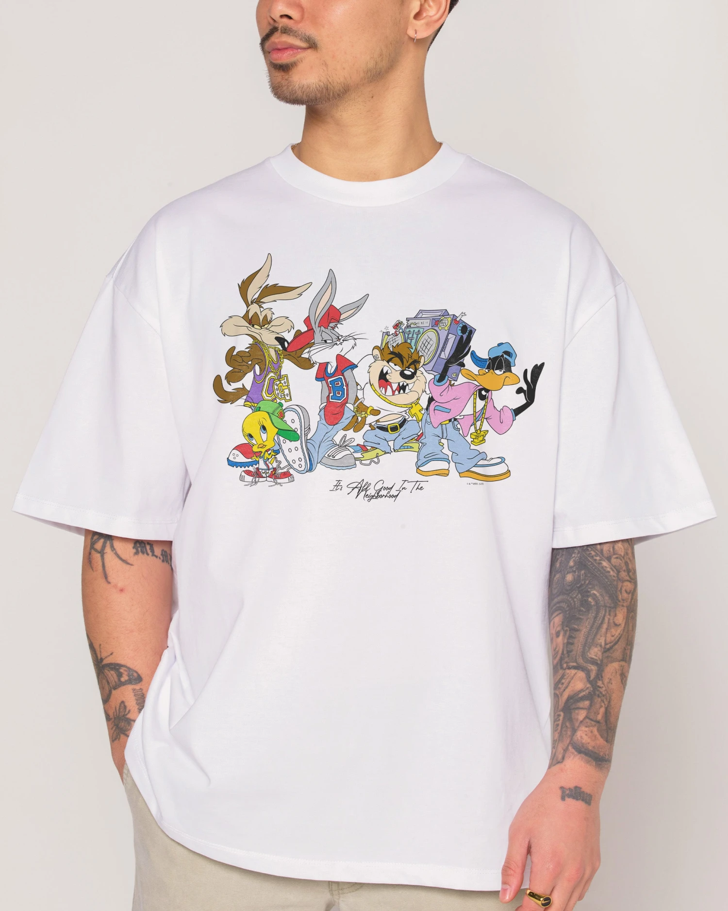 Looney Tunes It’s All Good In The Neighborhood Oversized Tee 5 Looney Tunes It’s All Good In The Neighborhood Oversized Tee - Image 3