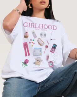 Girlhood Nostalgia Oversized Tee -Threadheads Clothing WhiteOversized Front e0d6c62a 979d 4d78 90bd 7e96e08576e4