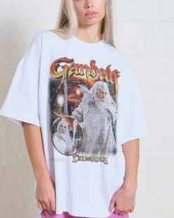 Gandalf The White Oversized Tee -Threadheads Clothing WhiteOversized Front e7f6b3ef bf5e 4df0 b31b 972261bee244