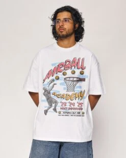 Airball Academy Oversized Tee -Threadheads Clothing WhiteOversized Front f3faf247 89d5 464a 9157 6281e7bb60f9