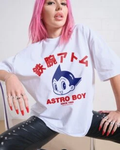Astro Boy Face Oversized Tee -Threadheads Clothing WhiteWomenOversized Front 1c33558b 35aa 4290 91df f030eb114a07