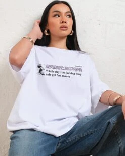 Only Get Few Money Oversized Tee -Threadheads Clothing WhiteWomenOversized Front 8d92fe31 0218 4548 8e1c abfedb11c4d3