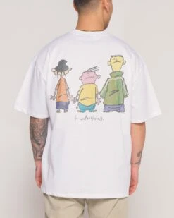 Puberty Is Unforgiving Oversized Tee -Threadheads Clothing White Oversized Close Up Back