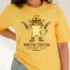 Rootin Tootin Cowboy Cat T-Shirt 2 Rootin Tootin Cowboy Cat T-Shirt -Threadheads Clothing Yellow Front 92277b0f 147b 4e37 b4d9 2d2d9bf77670