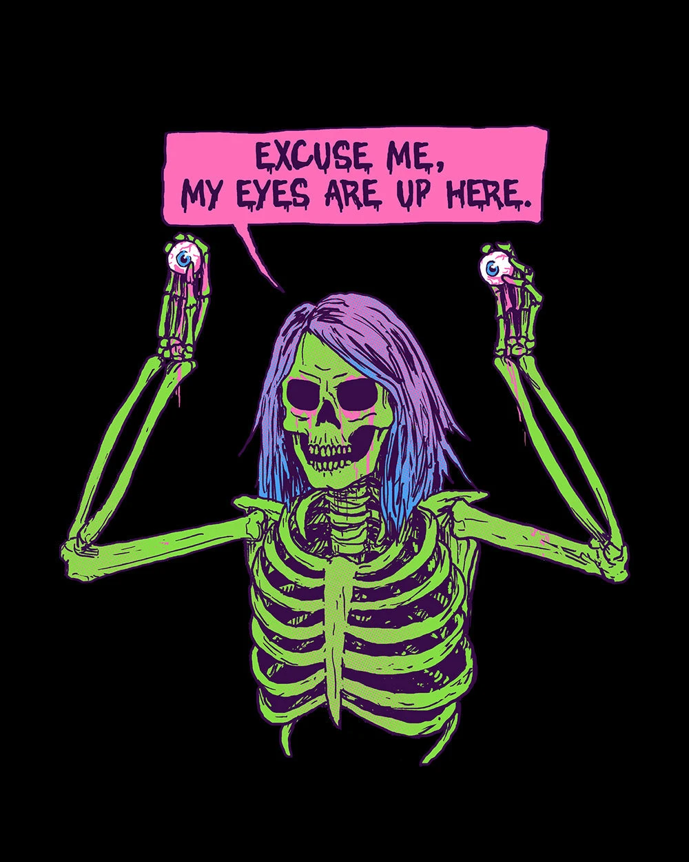 My Eyes Are Up Here Crop Tee 5 My Eyes Are Up Here Crop Tee - Image 3