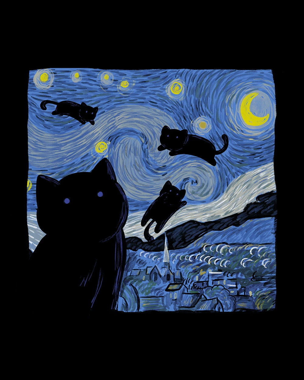 The Starry Cat Night Tote Bag 4 The Starry Cat Night Tote Bag - Image 2