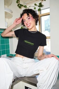 BRAT Baby Tee -Threadheads Clothing brat black lifestyle