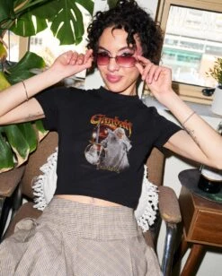 Gandalf The White Baby Tee -Threadheads Clothing gandalf black model