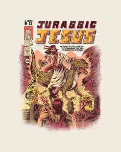 Jurassic Jesus T-Shirt -Threadheads Clothing natural jurassic jesus