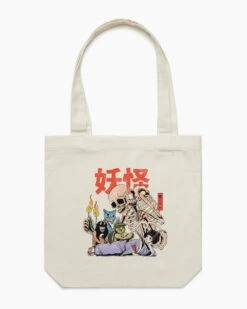 The Yokai Club Tote Bag 8 The Yokai Club Tote Bag -Threadheads Clothing natural the yokai club tote bag
