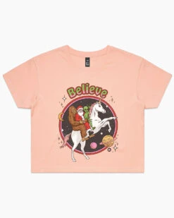 Believe Crop Tee -Threadheads Clothing pink believe crop tee