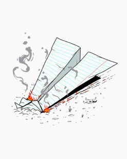 Crash Landing T-Shirt -Threadheads Clothing white crash landing