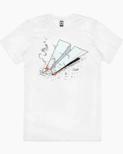 Crash Landing T-Shirt -Threadheads Clothing white crash landing mens tshirt