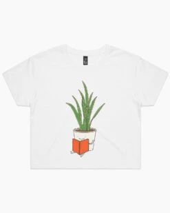 Indoor Plant Crop Tee -Threadheads Clothing white indoor plant crop tee