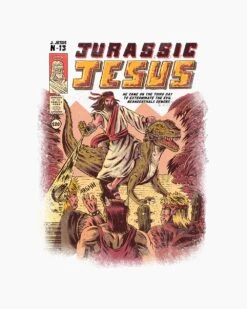 Jurassic Jesus T-Shirt -Threadheads Clothing white jurassic jesus