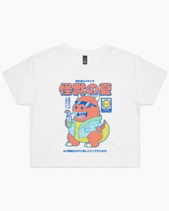 Kaiju's Summer Crop Tee 8 Kaiju's Summer Crop Tee -Threadheads Clothing white kaijus summer crop tee