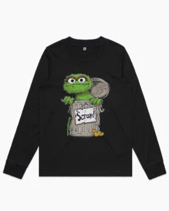 Sesame Street Oscar Scram Long Sleeve -Threadheads Clothing women long sleeve black womens long sleeve 10d4d6eb 8847 4e3b b6cf 00360cdf9258
